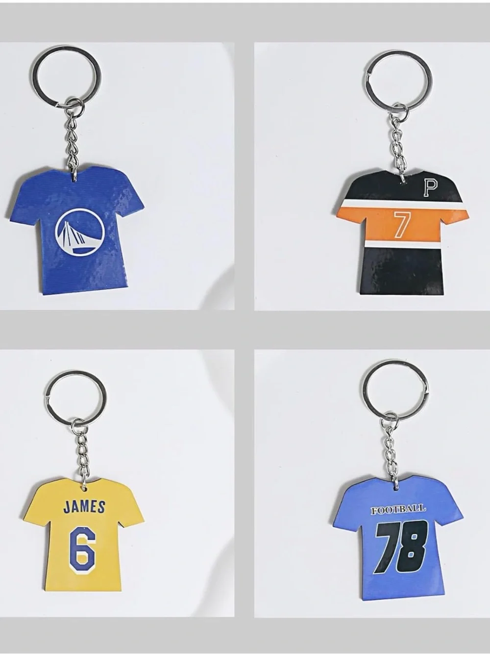 72-Piece Sublimation Keychain Blanks Set – T-Shirt Shape with Key Rings